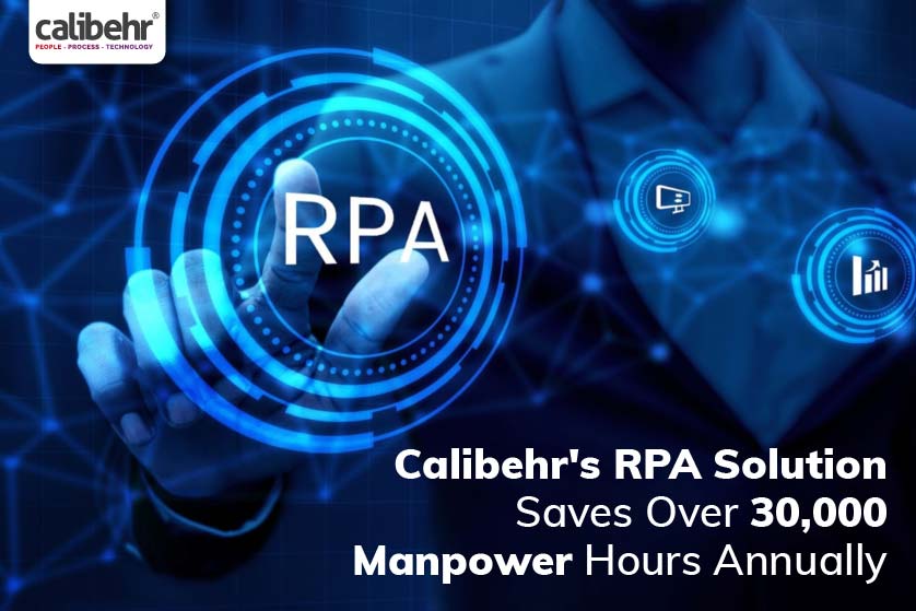 Calibehr's RPA Solution Saves Over 30,000 Manpower Hours Annually